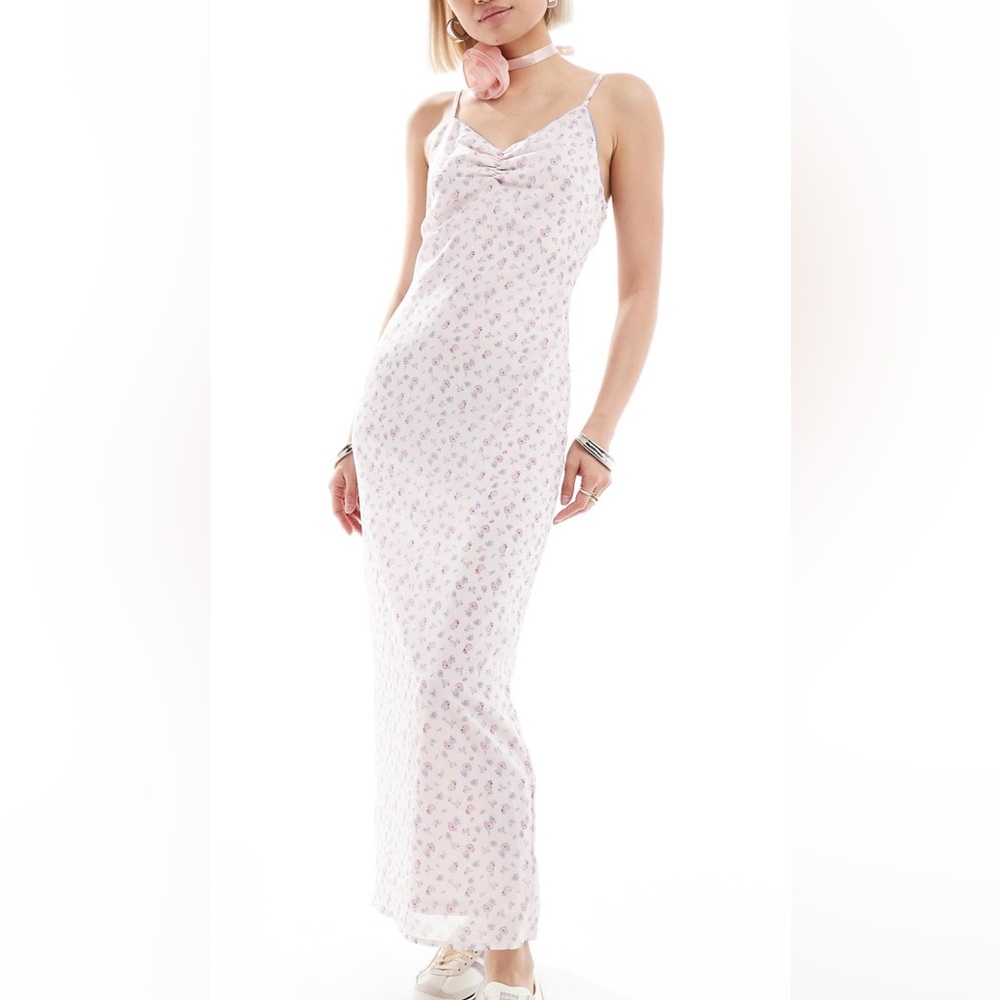 NWT Daisy Street vintage ditsy cami midaxi dress in light pink size US S